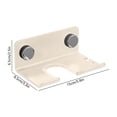 thumbnail image 2 of Hair Dryer Holder, Wall Mounted Bathroom Hair Dryer Storage Bracket, Metal No-Drill Hair Dryer Stand with Cord Storage, 5.91×3.35×2.56 Inches, 2 of 6