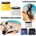 thumbnail image 6 of Boys Boxer Briefs 5 Pack, Kids Youth Underwear for 8-14 Years Teen Big Kids Soft Breathable Boxer Shorts Underpants, 6 of 7