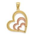 thumbnail image 3 of FB Jewels 14K Two Tone Gold and Rhodium Heart Pendant, 3 of 4