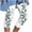Light Blue, variant on Ecqkame Capris for Women Casual SummerWomen's Summer Casual Elastic WaistPrinted Cropped Pants White S