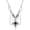 Starburst Wings Necklace-Silver, variant on BOOTOOL Women's Gothic Multi-Layer Chain Necklace – Gold or Silver, Featuring Winged Starburst & Black Faceted Heart Pendant, 17.7" Adjustable Chain