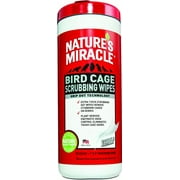 Nature’s Miracle Bird Cage Scrubbing Wipes 30 Count, Easily Lifts Stuck-On Debris