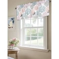 thumbnail image 6 of Curtain Valance for Windows,Ocean Coral Starfish Shell on White Kitchen Valances Rod Pocket Short Curtains,Colorful Underwater World Window Treatment Panel for Bedroom Bathroom 42"x12", 6 of 7