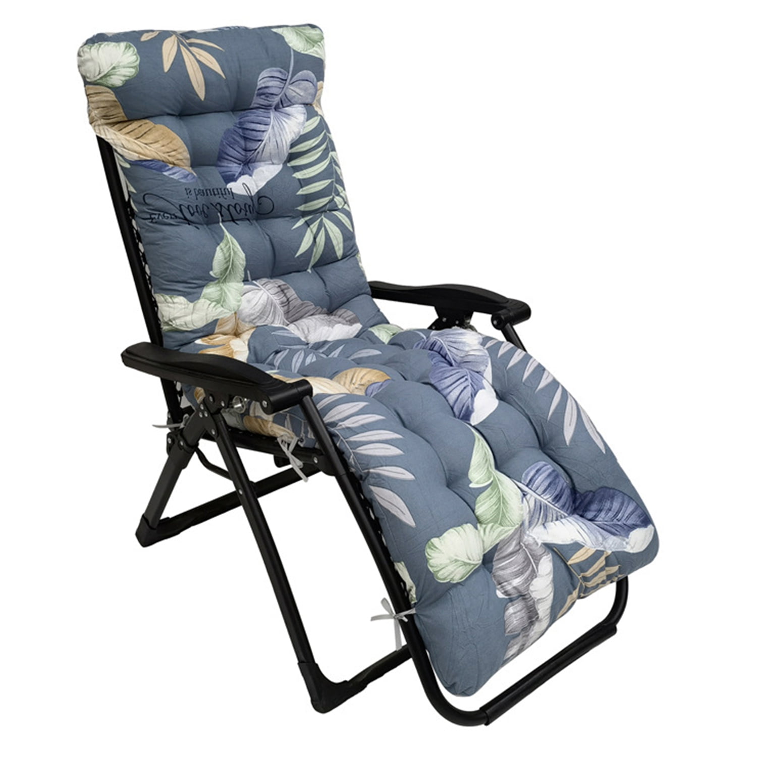 Chaise Lounge Cushions Outdoor 67"×22" Thickened Super Soft and Skin-Friendly Polyester Fiber Lounge Chair Cushions Replacement for Outdoor Furniture with Ties Blue