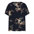thumbnail image 4 of Yuwull Womens Tops, Womens Plus Size Summer Tops Casual V Neck Hollow Tee Shirts Leaf Sleeve Fashion Loose Blouse, 4 of 6
