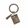 thumbnail image 1 of babydream1 Bracelet Rond Porte-Clés à Franges Porte-Cartes Porte-Monnaie Café, 1 of 1