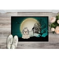 thumbnail image 2 of Halloween Scary Shih Tzu Silver White Door Mat, 2 of 4