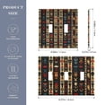 thumbnail image 2 of Yayeee Toggle Light Switch Wall Plate 2-Gang 4.56"x4.48" Decorative Outlet Cover, Beige Geometric, 2 of 7