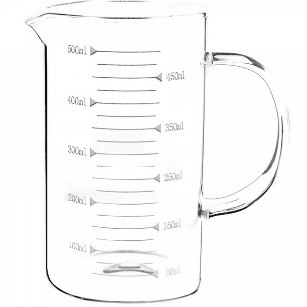 500ml Heatresistant Handle Glass Measuring Cup, Mixing Glass Milk