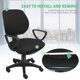 thumbnail image 4 of BRIGHTFUFU VOSAREA - Funda para sillón giratorio, extraíble, elástica, para computadora, oficina, silla, juego de funda elástica para asiento y respaldo para oficina en casa (negro), 4 of 7