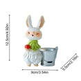 thumbnail image 3 of Decoraciones de Pascua, adornos de Pascua, regalos de Pascua, maceta de resina con forma de conejito, maceta de flores con forma linda para jardín, patio o porche, bandeja de hielo., 3 of 6