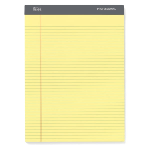 Office Depot Professional Legal Pad, 8 1/2in. x 11 3/4in., Narrow Ruled