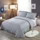 thumbnail image 1 of Colcha suave y acolchada de lujo para cama, juego de funda de color gris, tamaño King y Queen, 3 o 5 unidades, 38New, 1 of 5