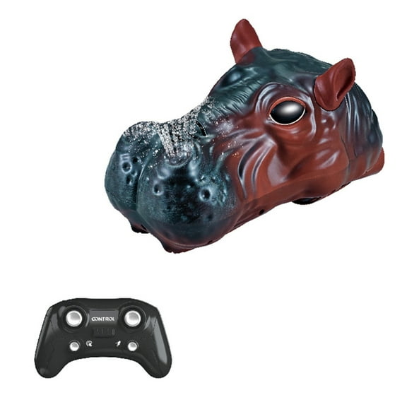 Zeiwohndc Remote Control Hippo Toy Pool Swimming Remote Control Animal Waterproof Toy