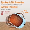 thumbnail image 4 of Calefactor eléctrico mini Teioe 800W, 3 modos, seguridad, azul cielo, 4 of 6