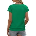 thumbnail image 3 of Blczomt Summer Womens Plus Size Tops Green Casual Shirts 2026 Trendy Ladies Blouses,M, 3 of 5