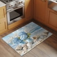 thumbnail image 3 of Hydrangeas Flowers Bathroom Rug Washable 2x3 Entryway Rug Non Slip Coastal Seaside Starfish Summer Front Door Mat Low Pile Indoor Doormat Throw Floor Carpet for Kitchen Bedroom Entrance, 3 of 8