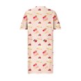 thumbnail image 5 of Puyaiuu New Plus Size Summer Dresses Fashion V-Neck Short Sleeve Mid-Length Dress Lightweight with Pocket Print Casual Dresses for Women, 5 of 5