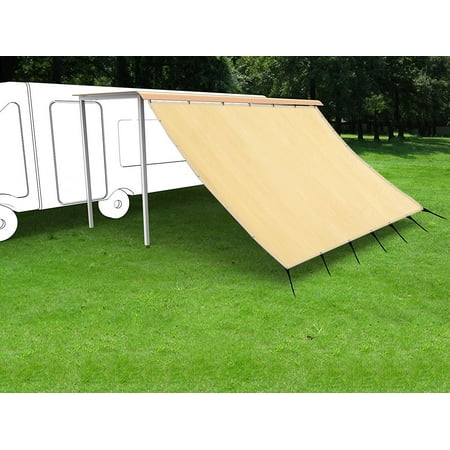 Shatex RV Awning Shade Compelete Kits for Outdoor Shade 8x20ft Tan