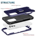 thumbnail image 5 of SaniMore for Samsung Galaxy A53 5G Magnetic Case, Rugged PC & TPU Bumpers with Car Mount & Ring Kickstand Heavy Duty Full Body Protective Case for Samsung A53 5G Women Men, Blue, 5 of 8
