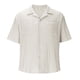 thumbnail image 4 of pstuiky Camisa de manga corta hueca para hombre con bolsillos dobles holgados y textura de punto para protegerse del sol y disfrutar del estilo vacacional., 4 of 6