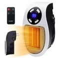thumbnail image 1 of GiveBest Programmable Space Heater with LED Display, Remote Wall Outlet Electric Heater with Thermostat and Timer for Home Office Bathroom Indoor Use, Small Plug in 350&450 Watt Heater, ETL Listed, 1 of 4
