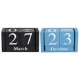 thumbnail image 1 of Calendario de Madera Vintage Concepto de Tiempo Reutilizable Perpetuo Retro de Madera Rústico para Decoraciones en Cafés Restaurantes Casas Regalo Especial(negro) Suministro Para el Hogar Fugacal NO, 1 of 9
