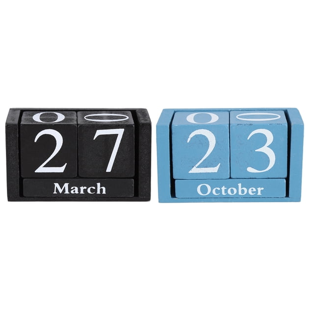 Calendario de Madera Vintage Concepto de Tiempo Reutilizable Perpetuo Retro de Madera Rústico para Decoraciones en Cafés Restaurantes Casas Regalo Especial(negro) Suministro Para el Hogar Fugacal NO
