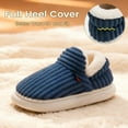 thumbnail image 5 of Drecage Womens Fuzzy Slippers Mens, Fleece Lined House Slipper for Ladies, Extra Plush Warm Indoor Outdoor Slippers with Heel Cover & Anti-slip Sole, Cozy Memory Foam Home Shoes, 5 of 11