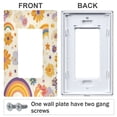thumbnail image 3 of Yayeee Rocker Switch Wall Plate 3-Gang 6.5"x4.6" Home Decorative Outlet Cover, Beige Retro Rainbow, 3 of 6