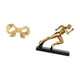 thumbnail image 5 of Asa de mueble,Tirador de latón con forma de lazo para muebles o armario,Estatua del corredor,Estatua de corredor,escultura de arte abstracto,figura,Figura de personaje coleccionable para, 5 of 8