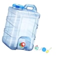thumbnail image 1 of S SERENABLE Contenant d'Eau avec Robinet Réservoir d'Eau avec Grand Ouverture de Remplissage Contenant d'Eau Potable Pichet de Stockage d'Eau pour Randonnée Conduite Sans Robinet de Rechange, 1 of 9