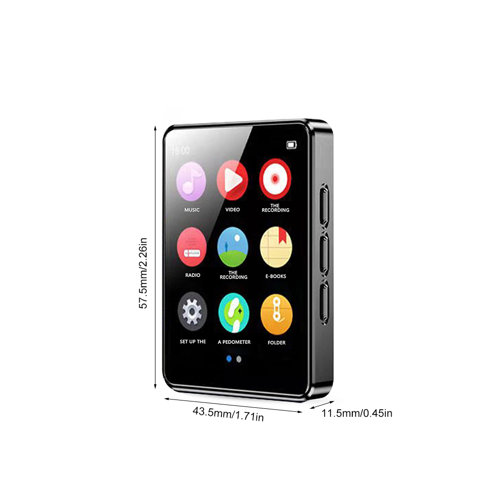 Portable Bluetooth MP4 MP3 Player 1.8 Full Touch Screen Music Radio Recorder - image 2 of 13
