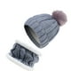 thumbnail image 1 of Qarigey Gorros de invierno para mujer, gorros decorativos a la moda, gorro grueso, bufanda, cuello de piezas de punto de ganchillo encantador Sombreros Gris Qarigey  AP010453-04, 1 of 6