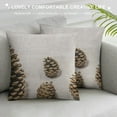 thumbnail image 3 of GOSMITH Pine Cones Rectangle Pillow Covers Pine Cone Evergreen Coniferous Forest Plant Brown Throw Lumbar Pillow Case Cushion Cover Home Office Decorative, 3 of 5
