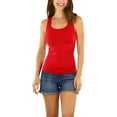 thumbnail image 6 of ToBeInStyle Women's Wide Strap Racerback Active Tank Top - Red - One Size Regular, 6 of 6