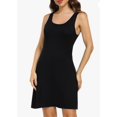 thumbnail image 3 of Mist Azur Women Full Slip for Under Dress Sleeveless Wide Straps Mini Slip Dress Nightgown 3761, 3 of 3