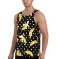 thumbnail image 2 of Lsque Banana Pattern Mens Tank Tops Muscle Athletic Quick Dry Sleeveless Workout Fitness T Shirts Beach Tank Top, Loose-fit Sleeveless Shirt for Men-X-Large, 2 of 7