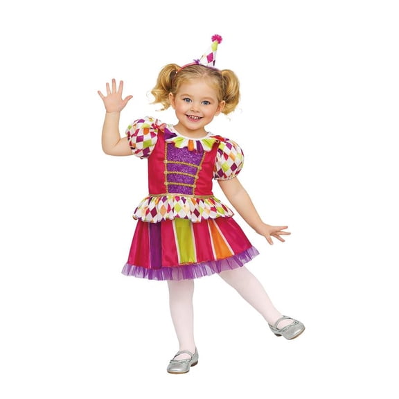 Jolly Clown Halloween Costume for Toddler Girls, Size 2T, by Way to Celebrate