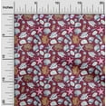 thumbnail image 2 of oneOone Cotton Poplin Twill Magenta Fabric Sea Shells Pattern Quilting Supplies Print Sewing Fabric By The Yard 56 Inch Wide, 2 of 6