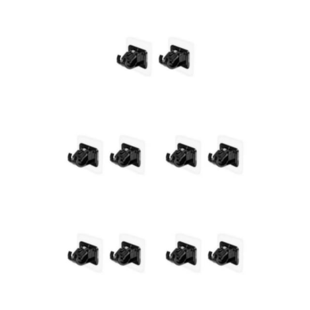 Naiovety Self Adhesive Window Curtain Rod Clip Towel Clamp Bedroom Nail-free Hanger Detachable Puncture-free Holder Rods Type5 NO5