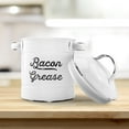 AuldHome Bacon Grease Keeper, Distressed White Enamel Canister with