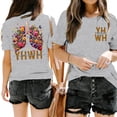 thumbnail image 2 of Trendfront Womens Short Sleeve T Shirts Rock N Roll Crewneck Leopard Lips Guitar Graphic Vintage Band Casual Tee Shirts, 2 of 4