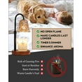 thumbnail image 3 of Funistree Candle Warmer Lamp with Timer, Adjustable Amber Wax Warmer for Jar Candles, Cute Wood Base Wax Melter for Women Daughter Girl, House Warming Birthday Gift, 3 of 7