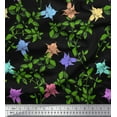 thumbnail image 1 of Soimoi Polyester Crepe Fabric Leaves & Bell Floral Print Sewing Fabric Yard 42 Inch Wide, 1 of 3