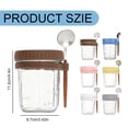 thumbnail image 3 of Food Storage Containers Oats Containers with Lids and Spoon Glass Oats Containers Breakfast Containers Oats Jars for Yogurt Chia Meal Prep, 3 of 9