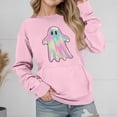 thumbnail image 2 of Gunia Toddler Boy Girl Halloween Ghost Sweatshirts Oversized Hoodie Casual Long Sleeve Pullover Sweatshirt With Pocket Drop Shoulder Cute Loose Fit Tops Fall Clothes Pink 2-3 Years, 2 of 4