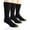 Black, variant on Gold Toe Adult Men's Canterbury Ribbed Crew Dress Socks, OS One Size, 3 Pack