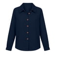 thumbnail image 7 of Fengactive Womens Knit Button Down Shirt Long Sleeve Collared Blouse Casual Loose Fit Tunic Top, 7 of 7