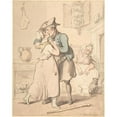 thumbnail image 2 of Thomas Rowlandson 15x18 Gold Ornate Wood Frame and Double Matted Museum Art Print Titled - The Sailor's Return from Active Service (1780-1827), 2 of 4